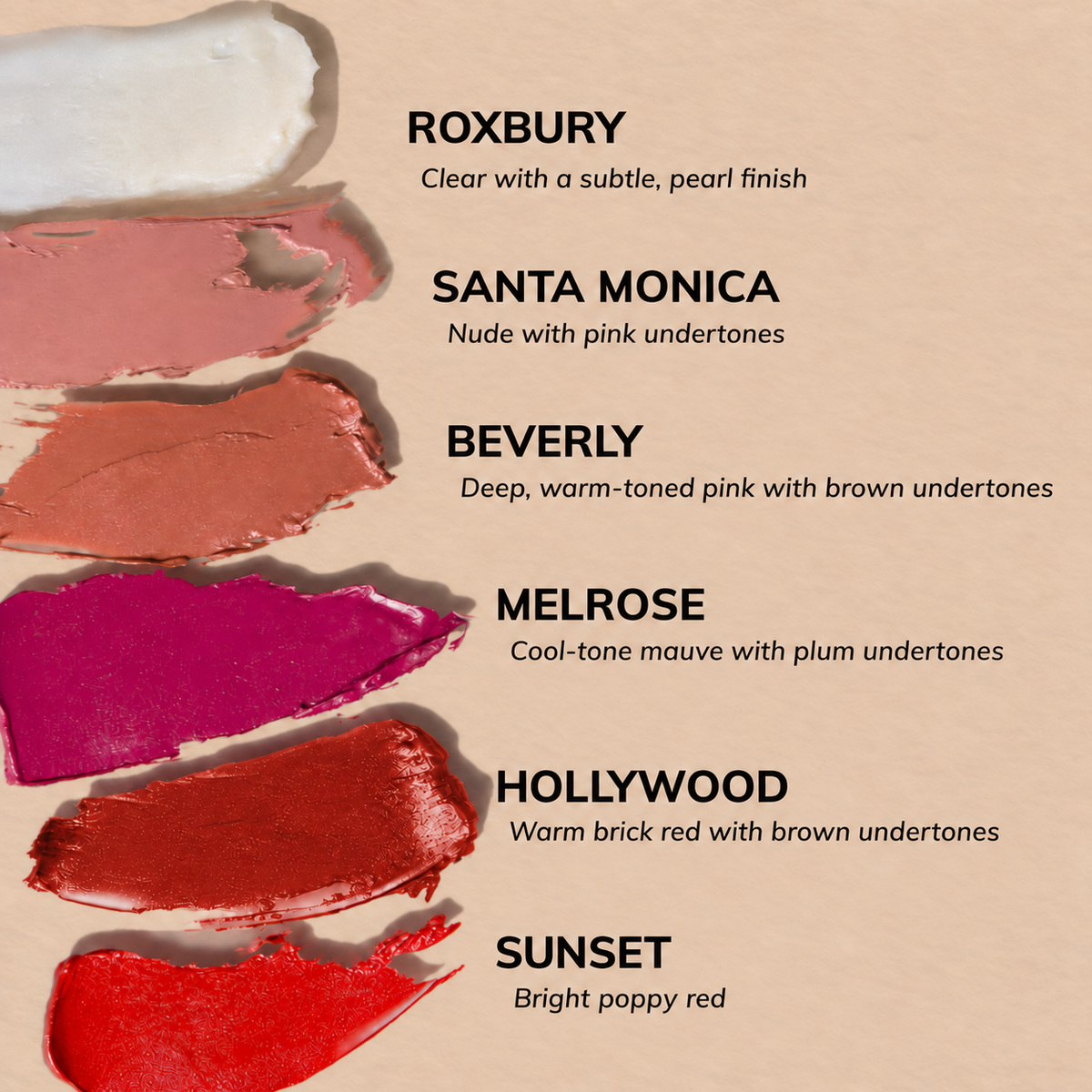 Perfect Pout Lipstick Gift Set (6 Shades + Cosmetic Bag)