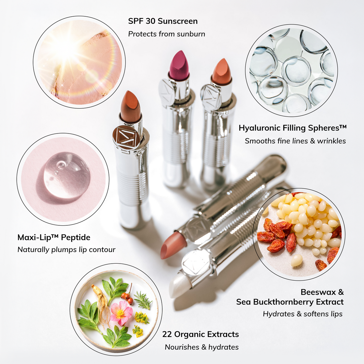 Perfect Pout Lipstick Gift Set (6 Shades + Cosmetic Bag)
