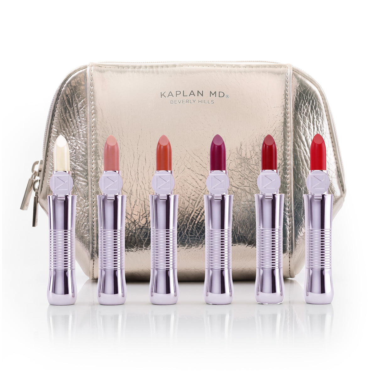 Perfect Pout Lipstick Gift Set (6 Shades + Cosmetic Bag)