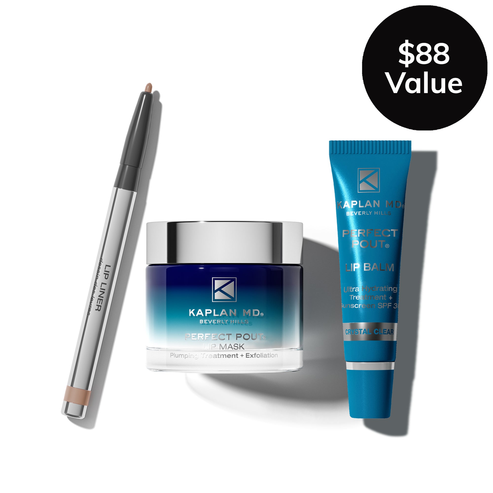 Perfect Pout XL - Full Size Lip Mask, Lip Balm + Lip Liner